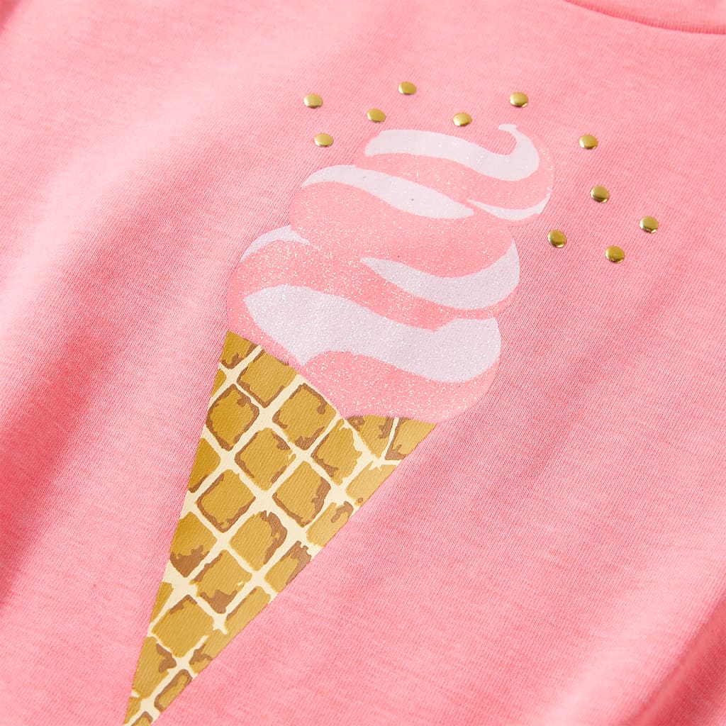 Μπλουζάκι Παιδικό Έντονο Φλούο Ροζ 128