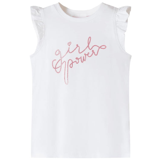 Μπλουζάκι Παιδικό με Βολάν Μανίκια Εκρού 104