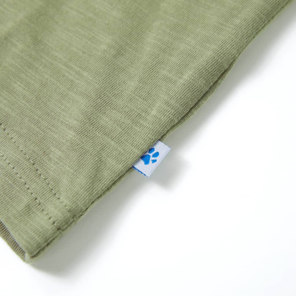 Μπλουζάκι Παιδικό Κοντομάνικο Ανοιχτό Χακί 128