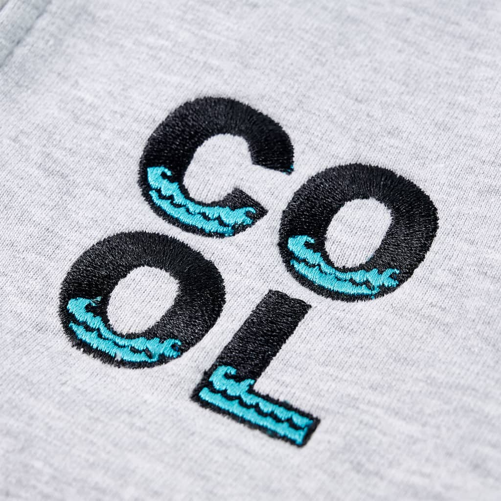 Ζακέτα Φούτερ Παιδική με Κουκούλα και Φερμουάρ Γκρι 92