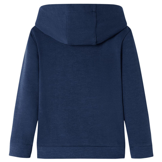 Children's Hoodie Navy Blue Melange &amp; Orange 92