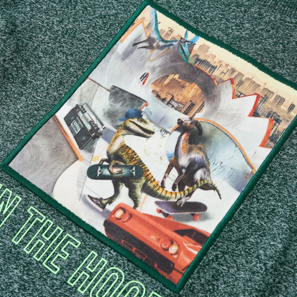 Μπλουζάκι Παιδικό Μακρυμάνικο Σκούρο Πράσινο Μελανζέ 140