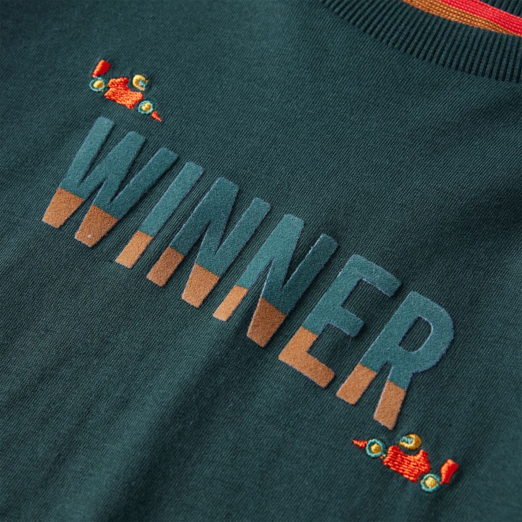 Μπλουζάκι Παιδικό Μακρυμάνικο Σκούρο Πράσινο 116