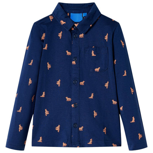 Children's Shirt Navy Blue 140