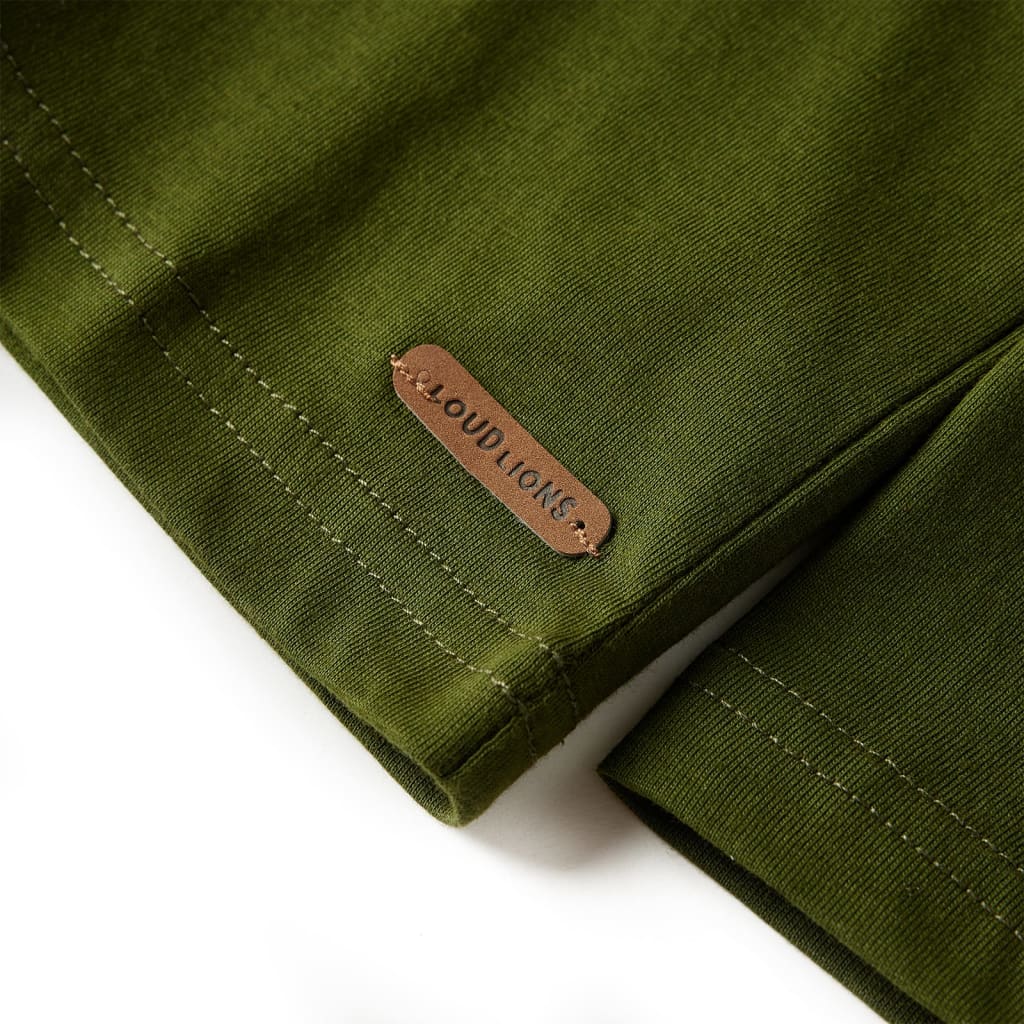 Μπλουζάκι Παιδικό Μακρυμάνικο Σκούρο Χακί 92