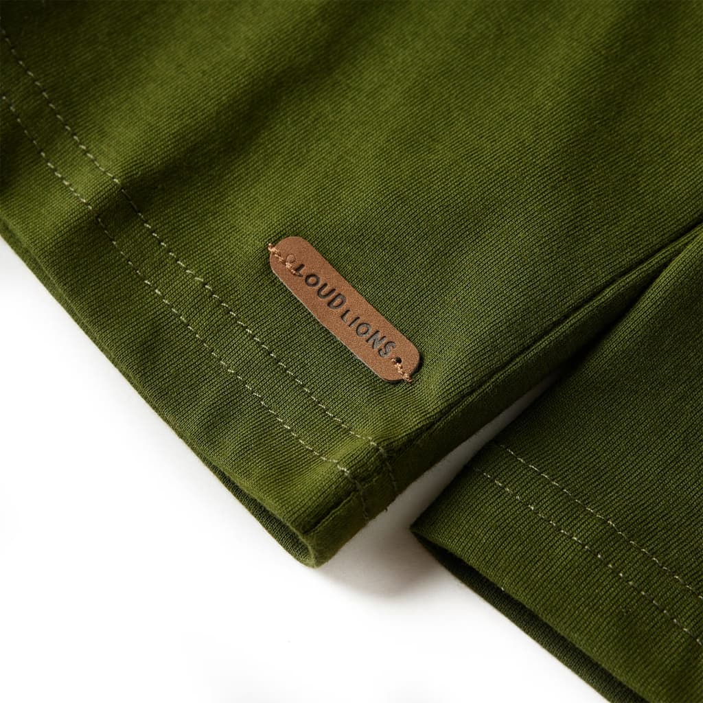 Μπλουζάκι Παιδικό Μακρυμάνικο Σκούρο Χακί 116