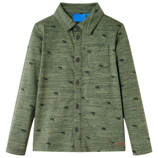 Children's Shirt Khaki Melange 140