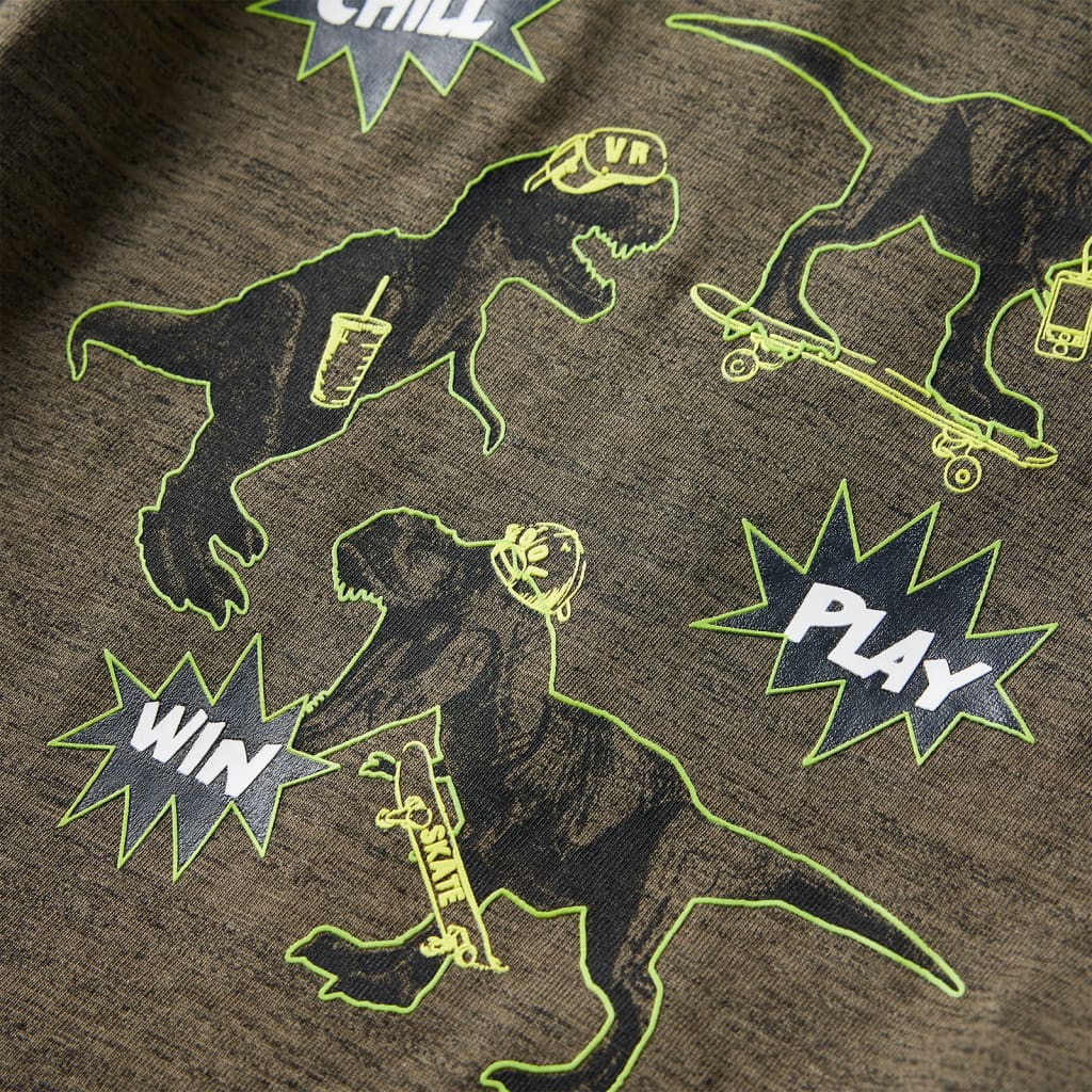 Μπλουζάκι Παιδικό Μακρυμάνικο Σκούρο Χακί Μελανζέ 128