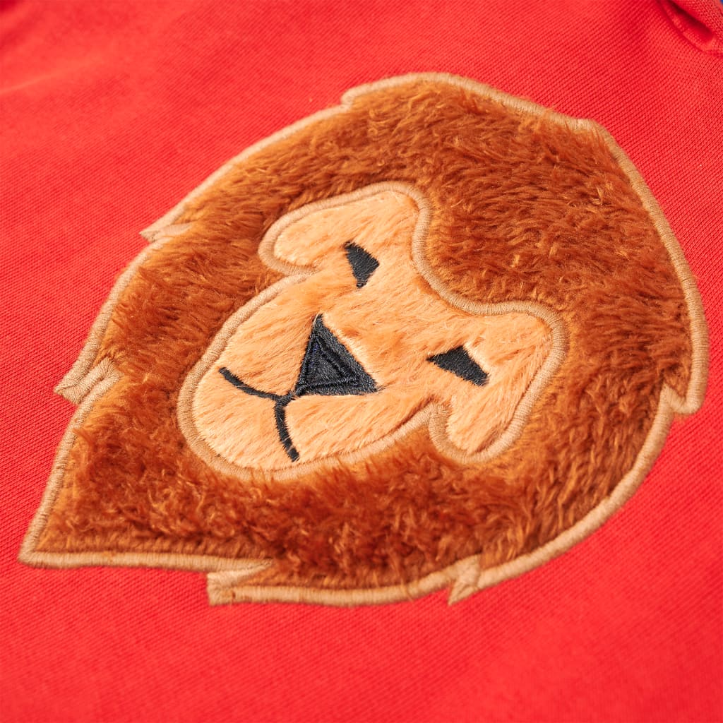 Φούτερ Παιδικό με Κουκούλα Κόκκινο 140