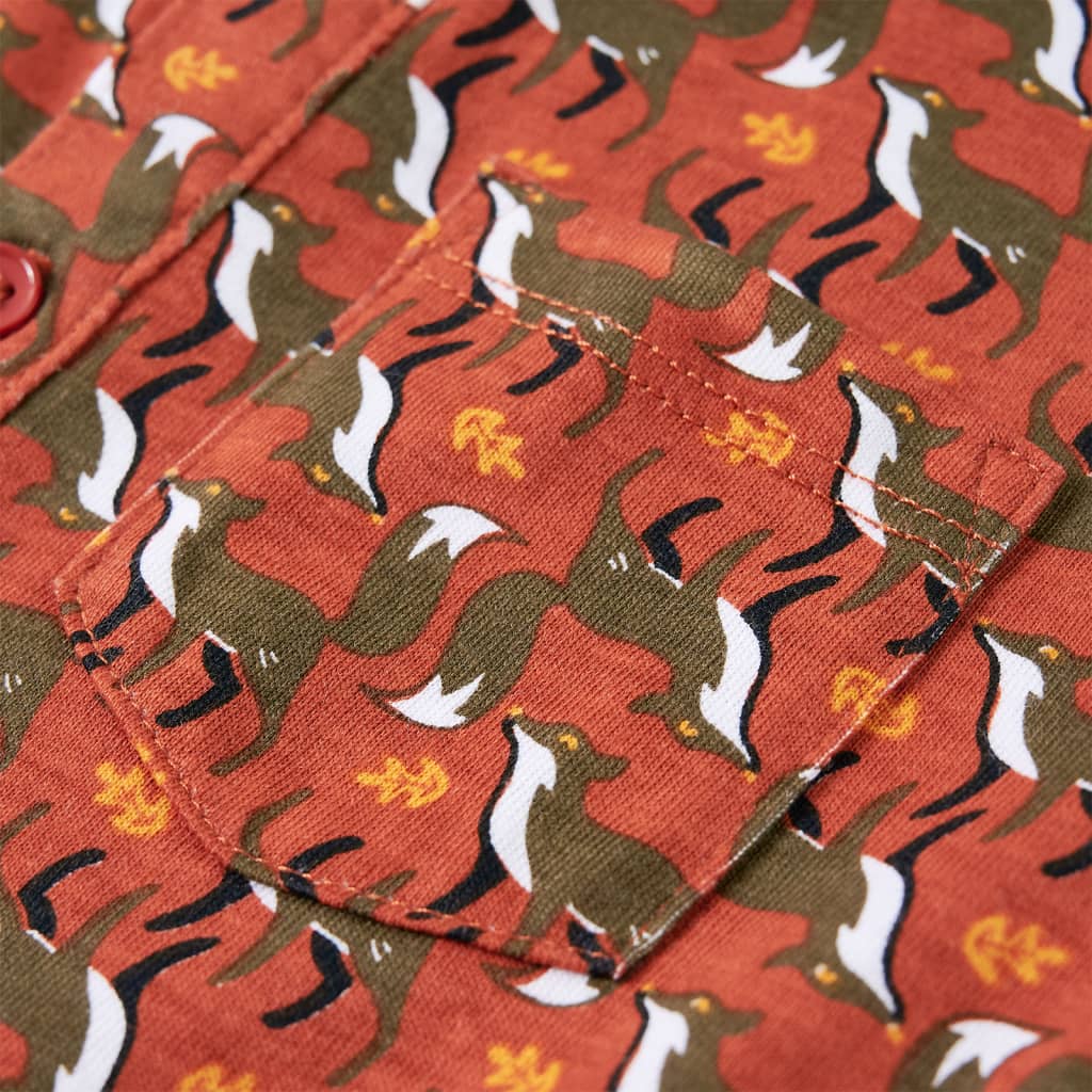 Πουκάμισο Παιδικό Ανοιχτό Χρώμα Σκουριάς 116