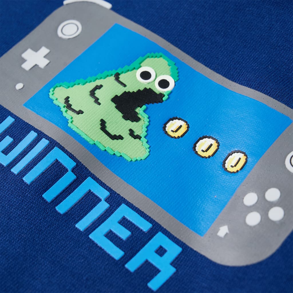 Φούτερ Παιδικό με Κουκούλα Σκούρο Μπλε 92