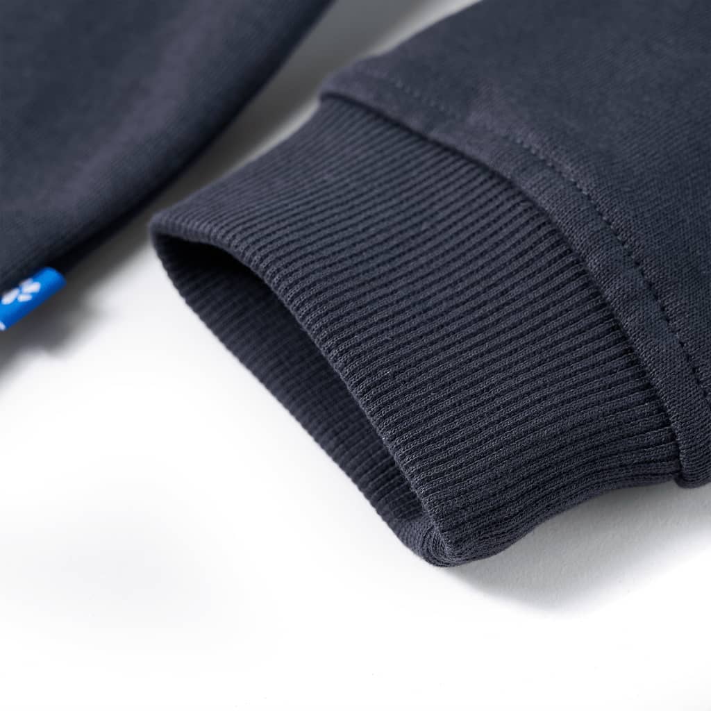 Φούτερ Παιδικό με Κουκούλα και Μισό Φερμουάρ Ανθρακί και Κονιάκ 104