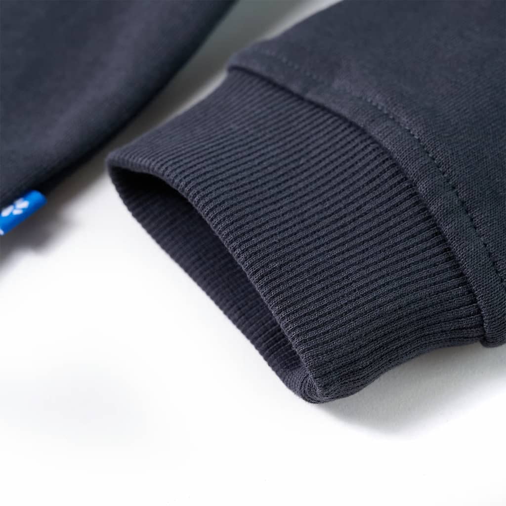 Φούτερ Παιδικό με Κουκούλα και Μισό Φερμουάρ Ανθρακί και Κονιάκ 116