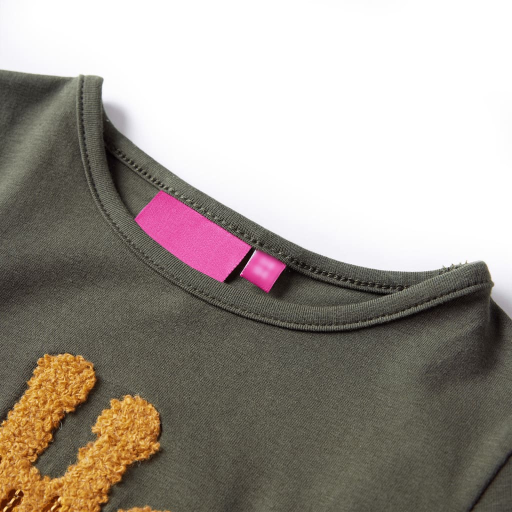 Μπλουζάκι Παιδικό Μακρυμάνικο Χακί 140