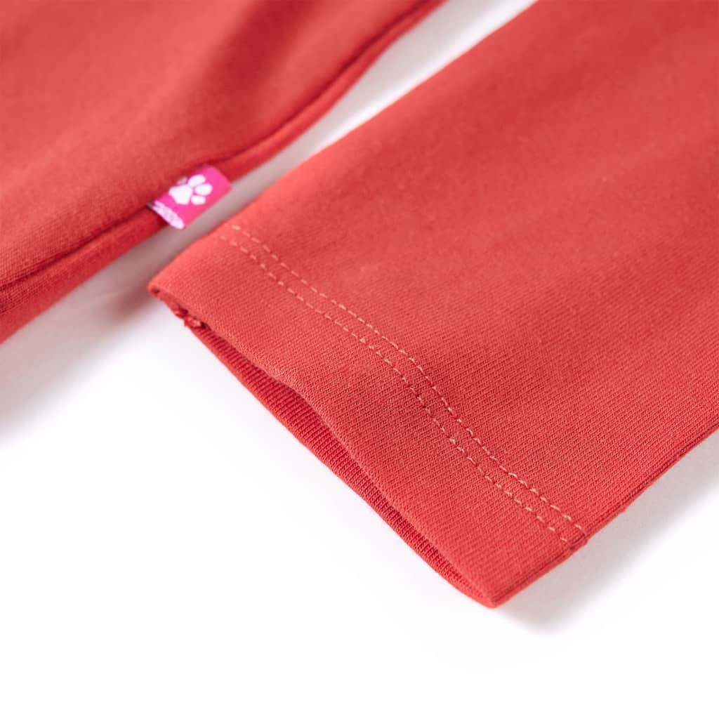 Μπλουζάκι Παιδικό Μακρυμάνικο Χρώμα Burnt Red 116