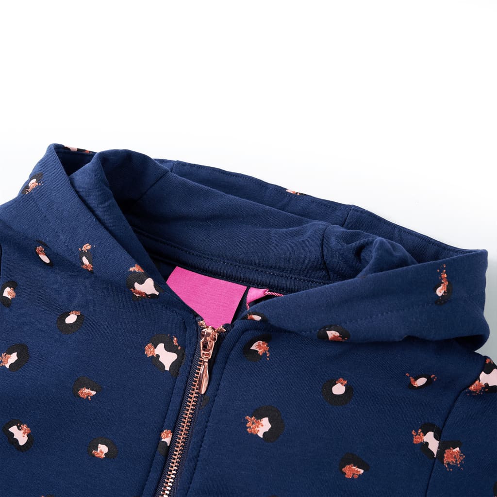 Ζακέτα Φούτερ Παιδική με Κουκούλα Ναυτικό Μπλε 128