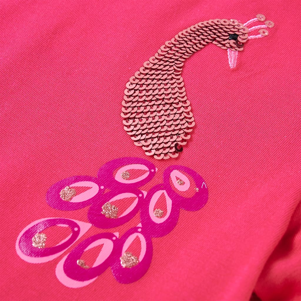 Μπλουζάκι Παιδικό Μακρυμάνικο Έντονο Ροζ 128