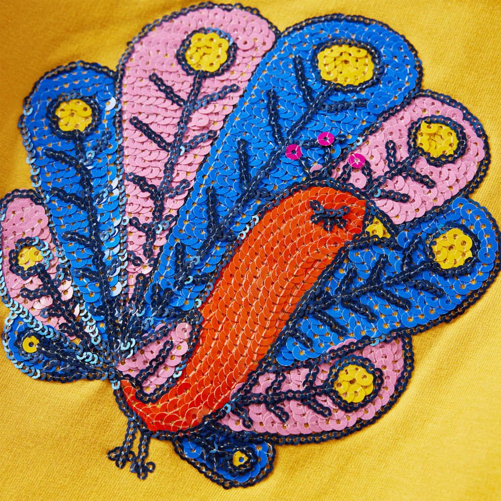 Φούτερ Παιδικό με Παγιέτες Σκούρα Ώχρα 92