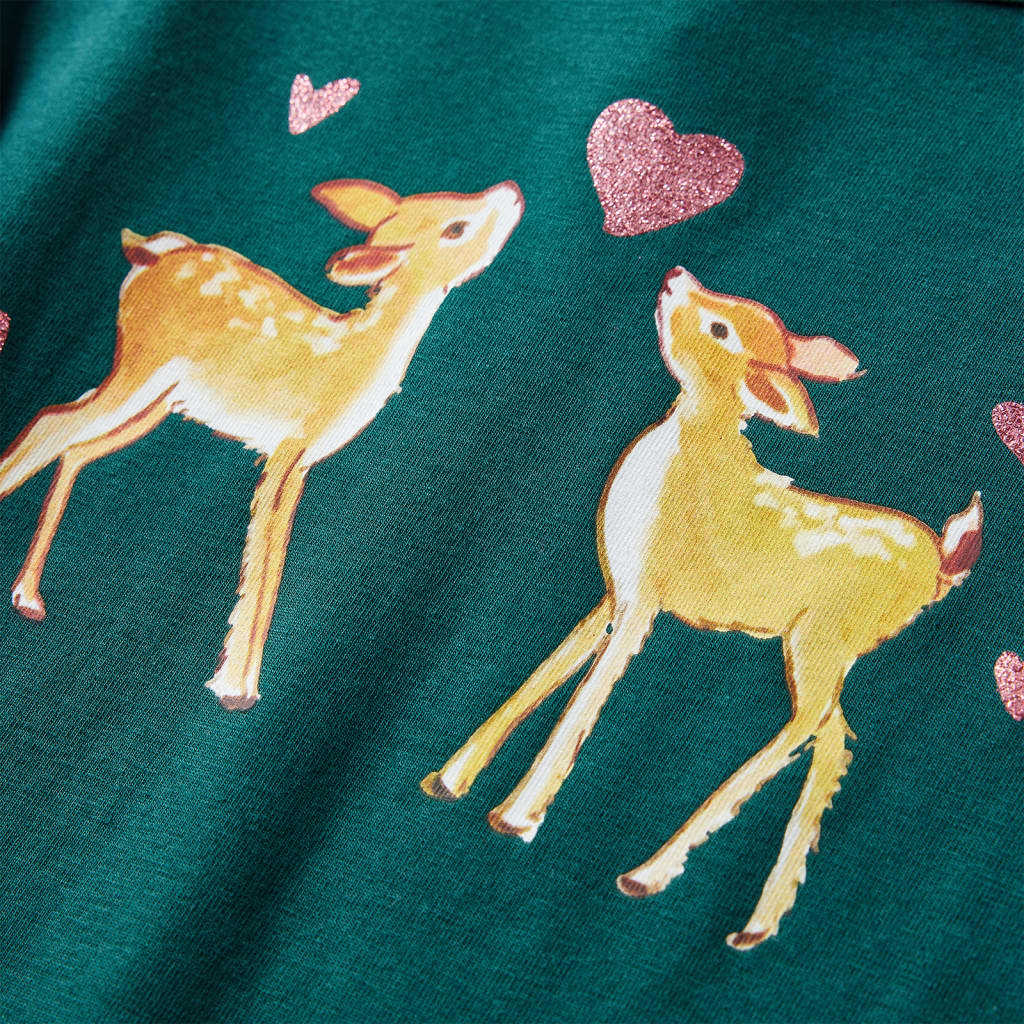 Μπλουζάκι Παιδικό Μακρυμάνικο Σκούρο Πράσινο 140