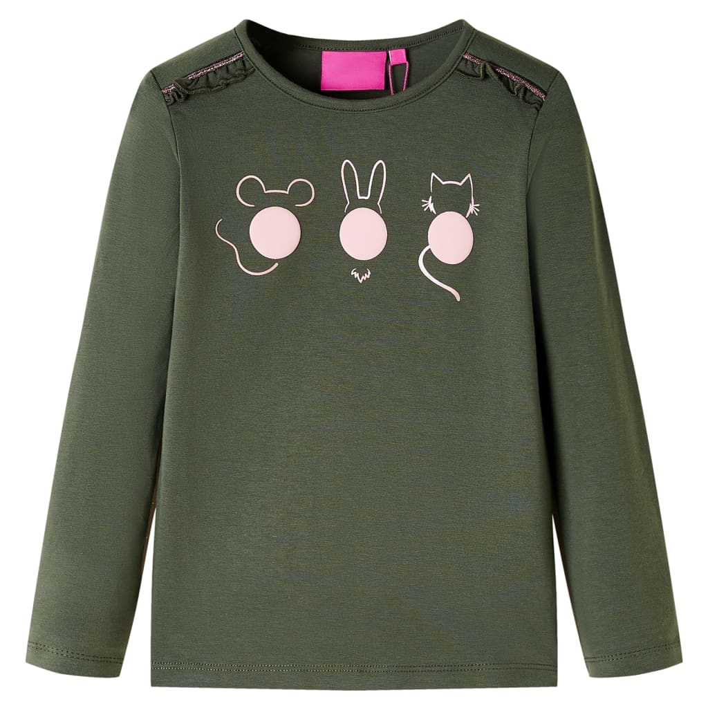 Μπλουζάκι Παιδικό Μακρυμάνικο Χακί 116