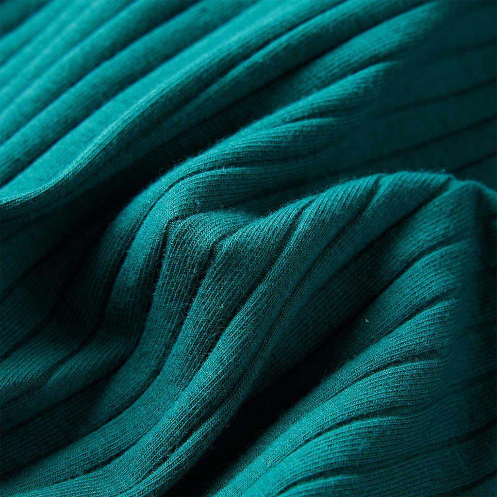 Μπλουζάκι Παιδικό Μακρυμάνικο Πλέξη Ριμπ Σκούρο Πράσινο 128