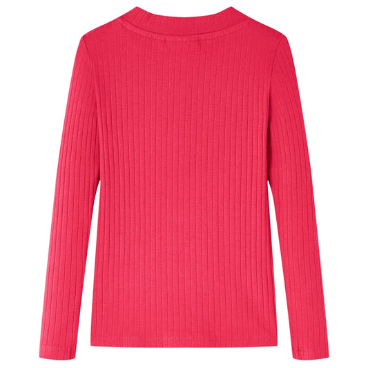 Μπλουζάκι Παιδικό Μακρυμάνικο Έντονο Ροζ 128