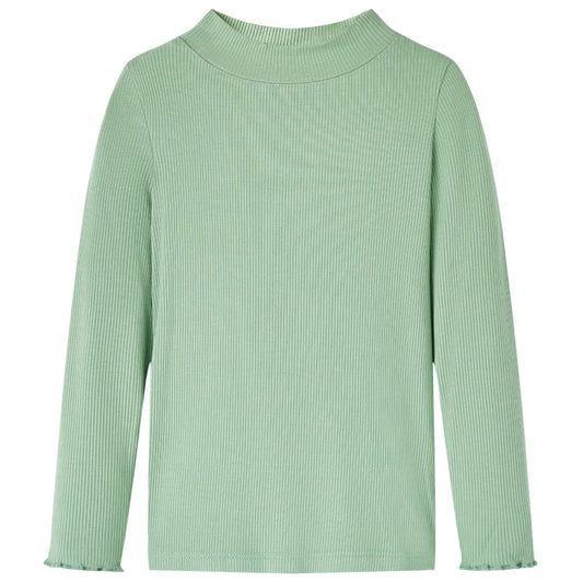 Μπλουζάκι Παιδικό Μακρυμάνικο με Χαμηλό Ζιβάγκο Σκούρα Μέντα 92