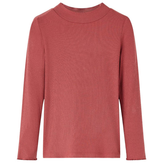 Μπλουζάκι Παιδικό Μακρυμάνικο με Χαμηλό Ζιβάγκο Burnt Red 116