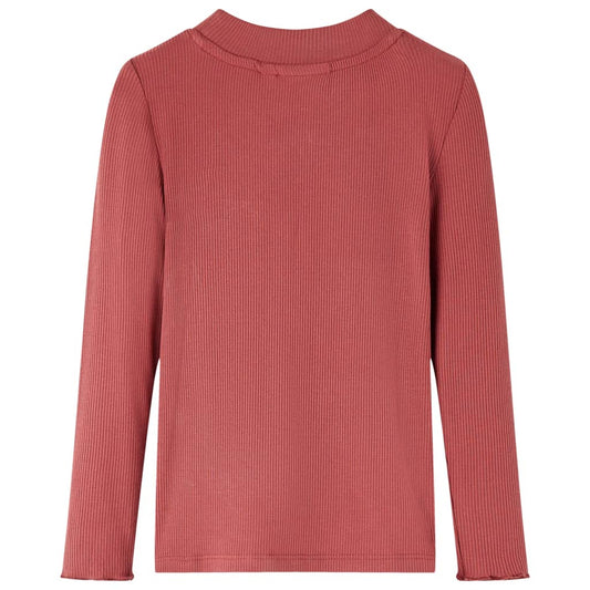 Μπλουζάκι Παιδικό Μακρυμάνικο με Χαμηλό Ζιβάγκο Burnt Red 140