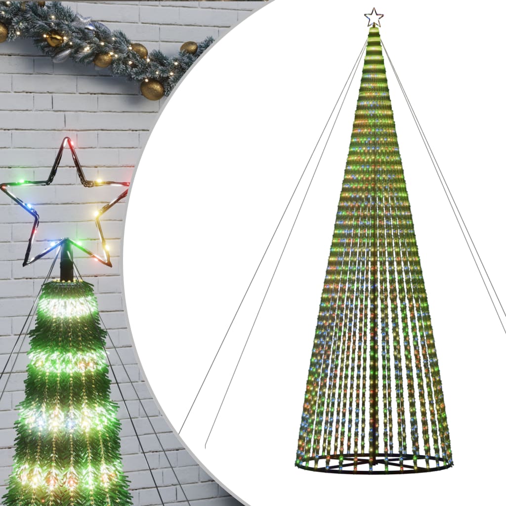 vidaXL Χριστουγεννιάτικο δέντρο LED 1544 LED πολύχρωμο 500 εκ.