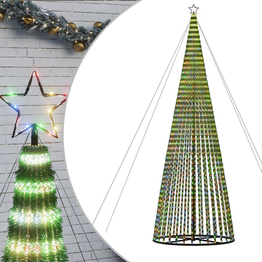 vidaXL Χριστουγεννιάτικο δέντρο LED 1544 LED πολύχρωμο 500 εκ.