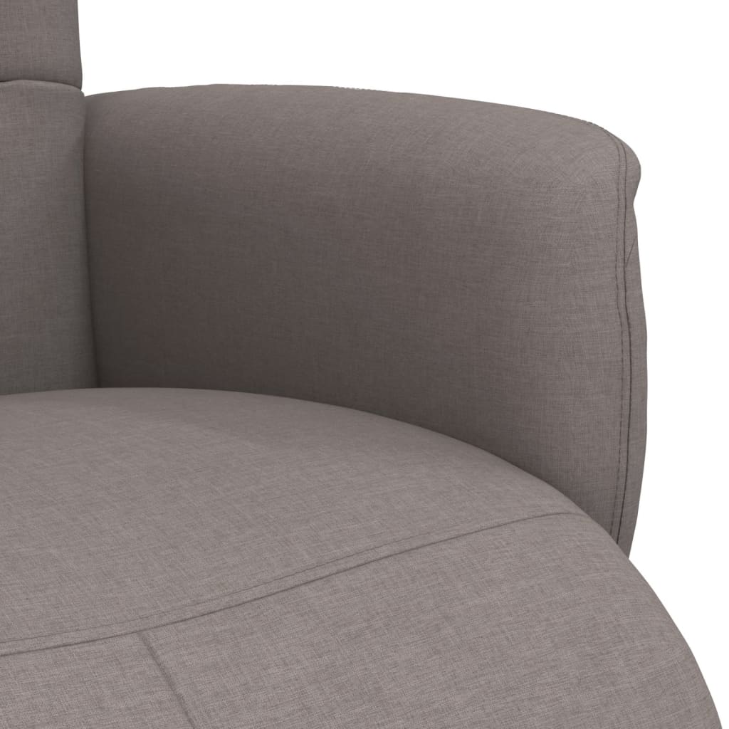 vidaXL Πολυθρόνα Ανακλινόμενη με Υποπόδιο Taupe Υφασμάτινη