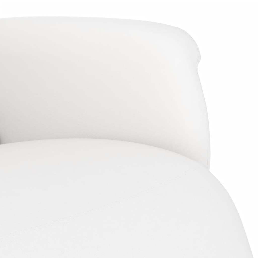 vidaXL Πολυθρόνα Ανακλινόμενη με Υποπόδιο Λευκή από Συνθετικό Δέρμα