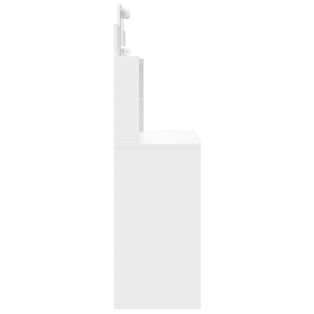 vidaXL Μπουντουάρ με LED Φώτα Λευκό 96x40x142 εκ.