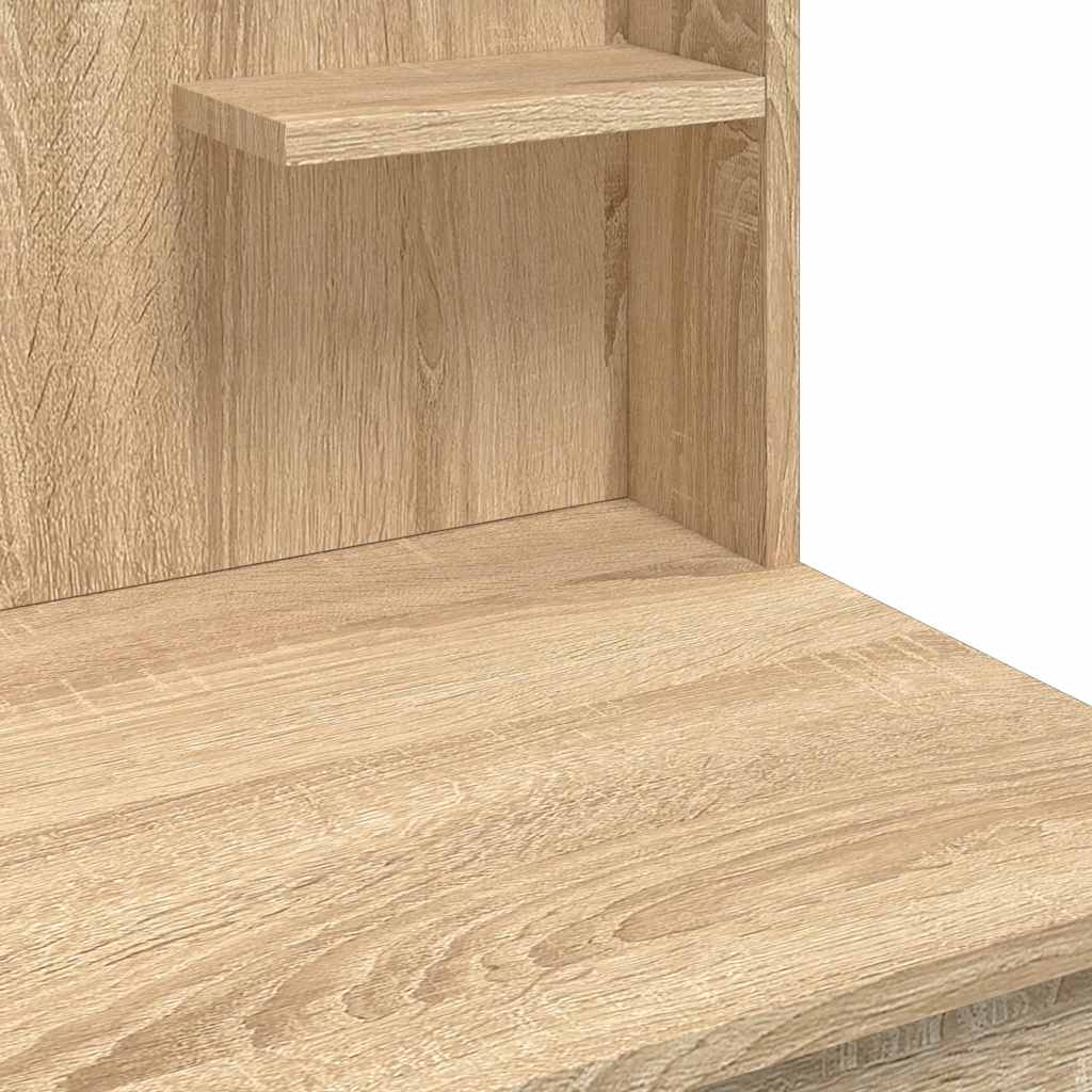 vidaXL Μπουντουάρ με LED Φώτα Sonoma Δρυς 96 x 40 x 142 εκ.