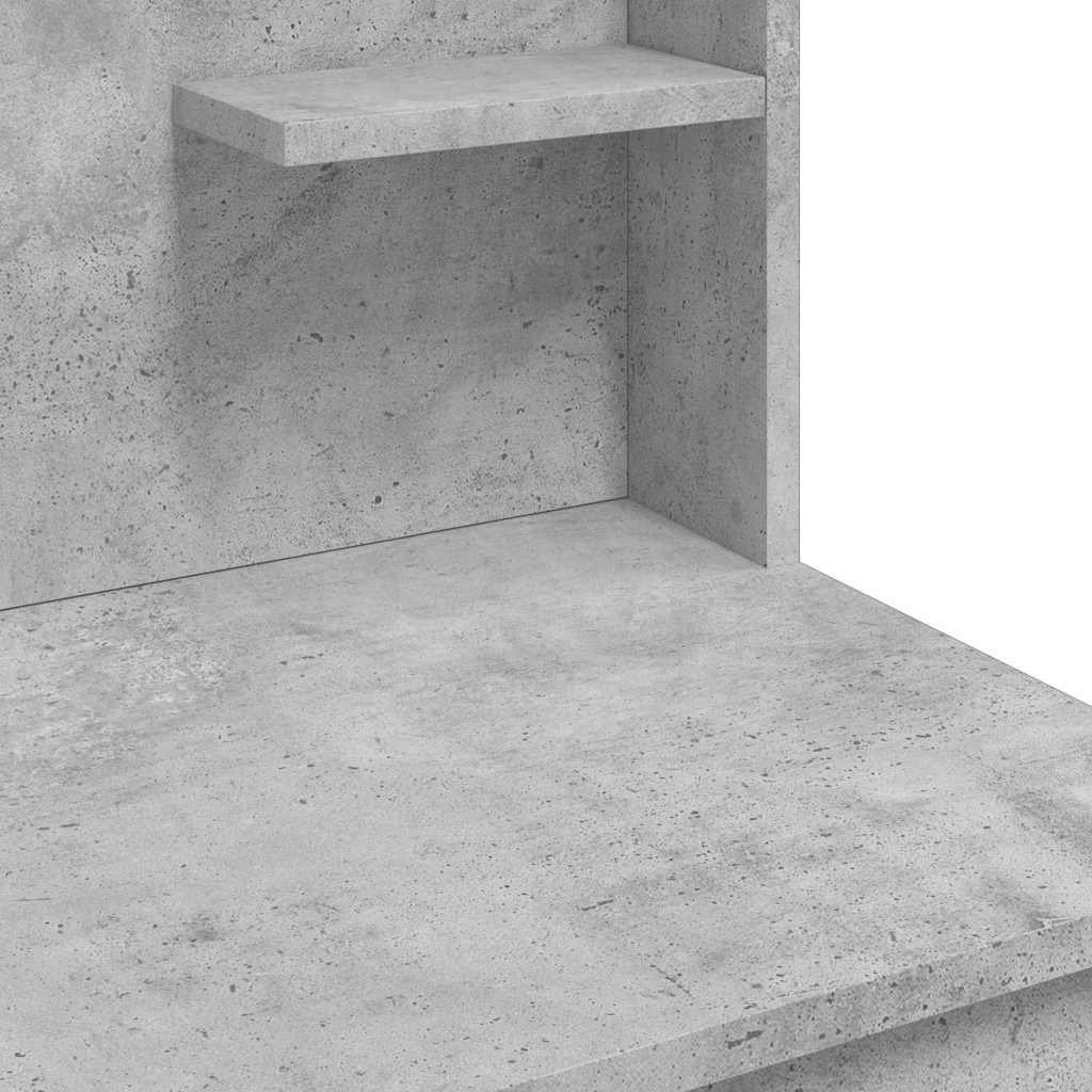 vidaXL Μπουντουάρ με LED Φώτα Γκρι Σκυροδέματος 96x40x142 εκ.