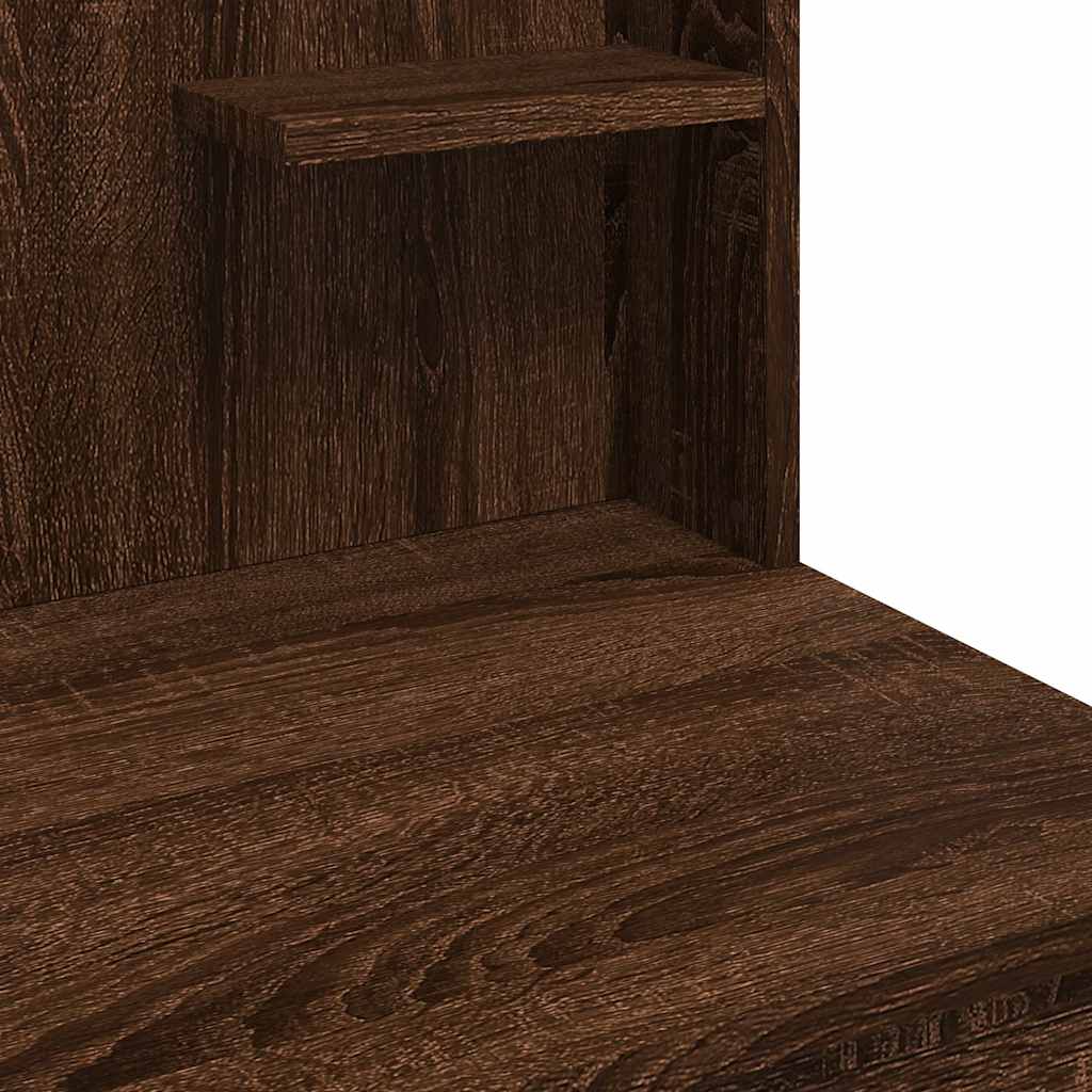 vidaXL Μπουντουάρ με LED Φώτα Καφέ Δρυς 96x40x142 εκ.