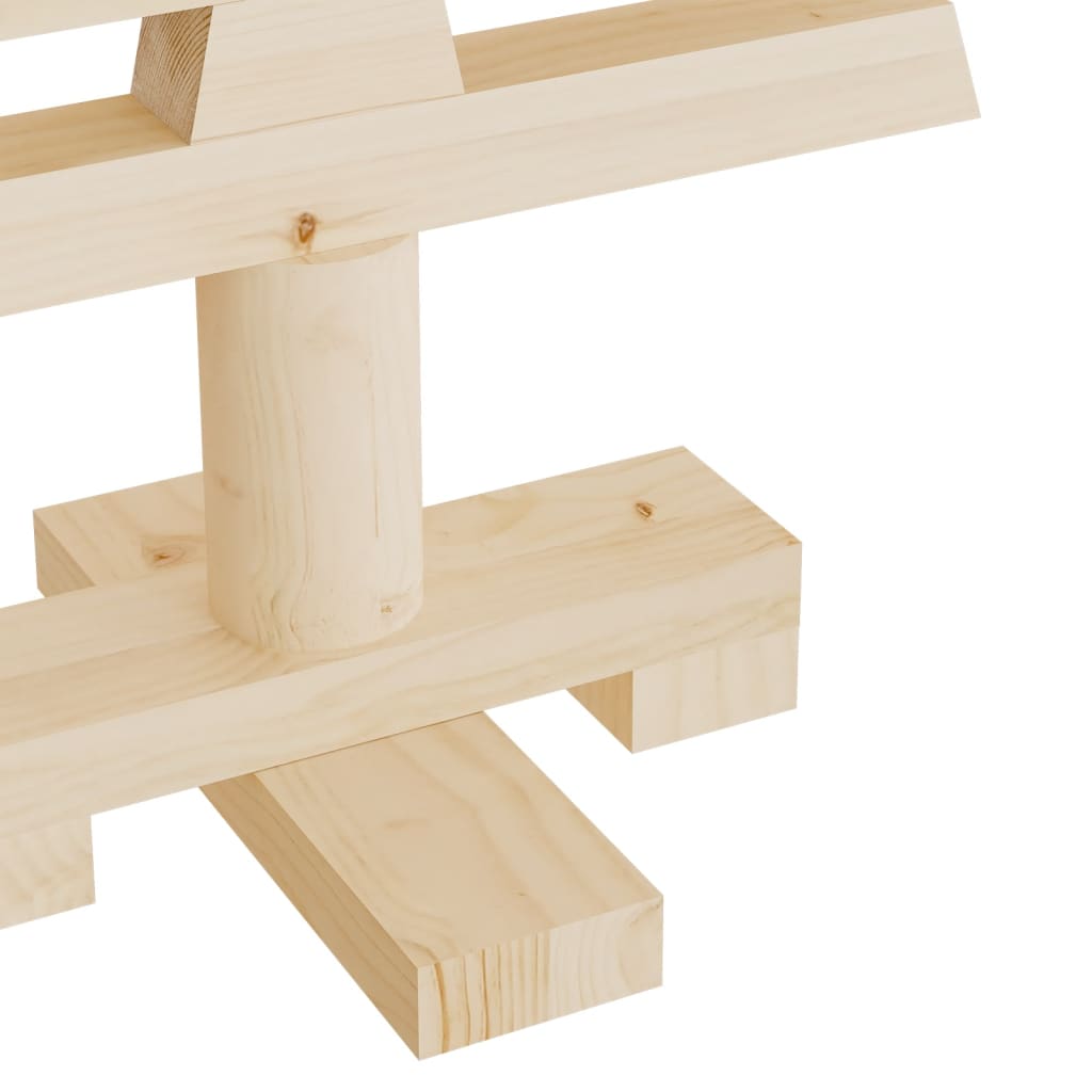 vidaXL Χριστουγεννιάτικα Δέντρα Ξύλινα Διακόσμηση 3Τεμ από Μασίφ Πεύκο