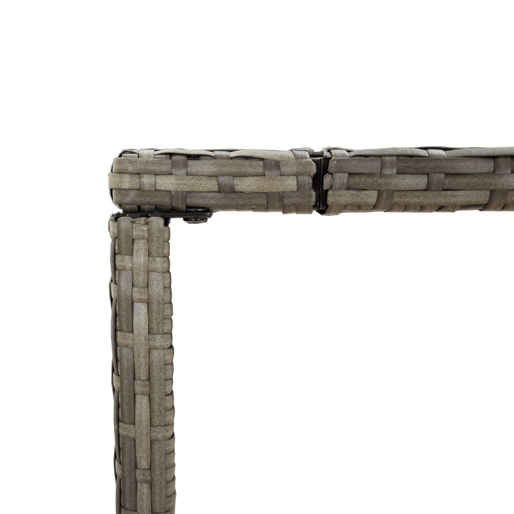 vidaXL Σετ Μπαρ Κήπου 9 Τεμαχίων Γκρι Συνθετικό Ρατάν με Μαξιλάρια