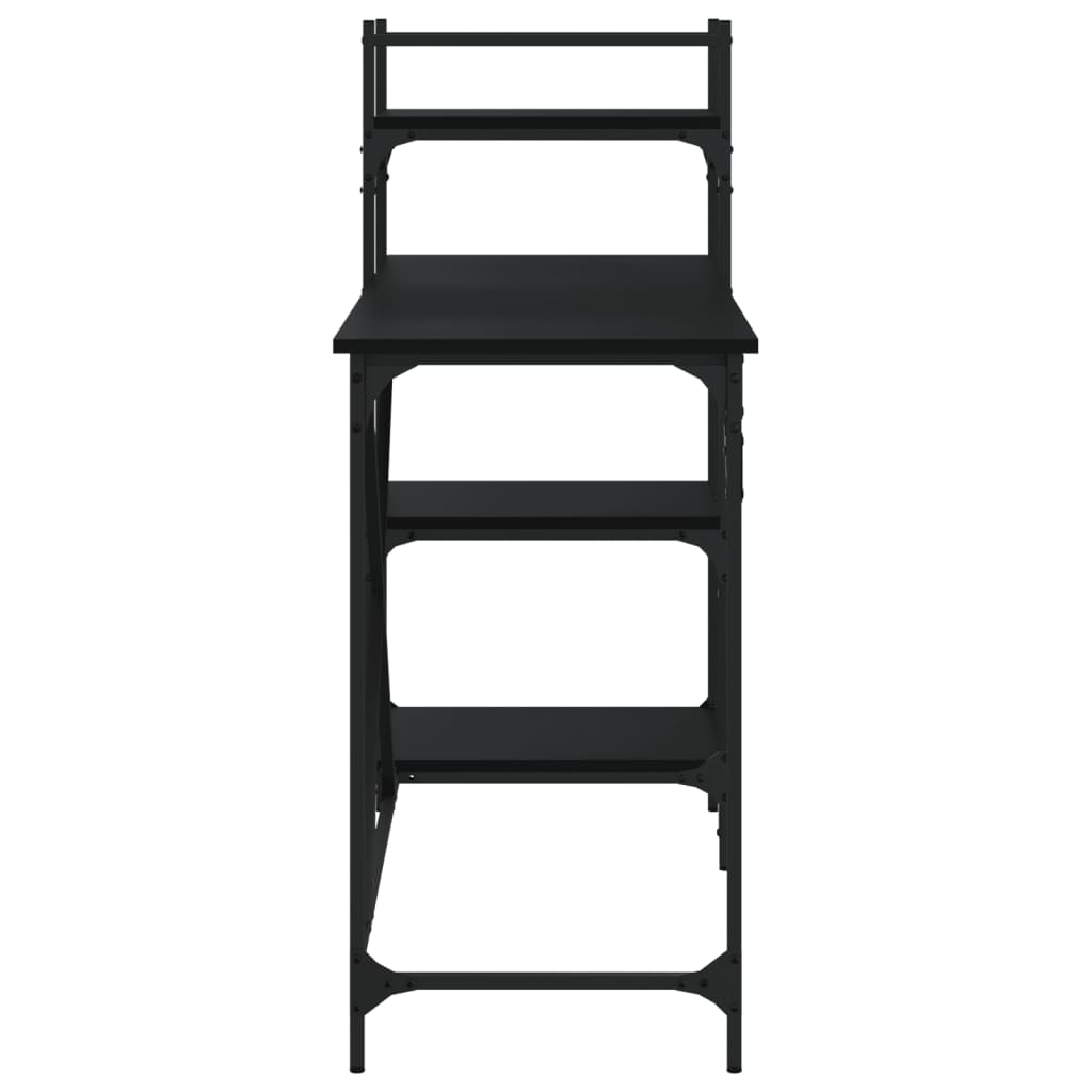 vidaXL Γραφείο Υπολογιστή με Ράφια Μαύρο 120 x 47 x 109 εκ.