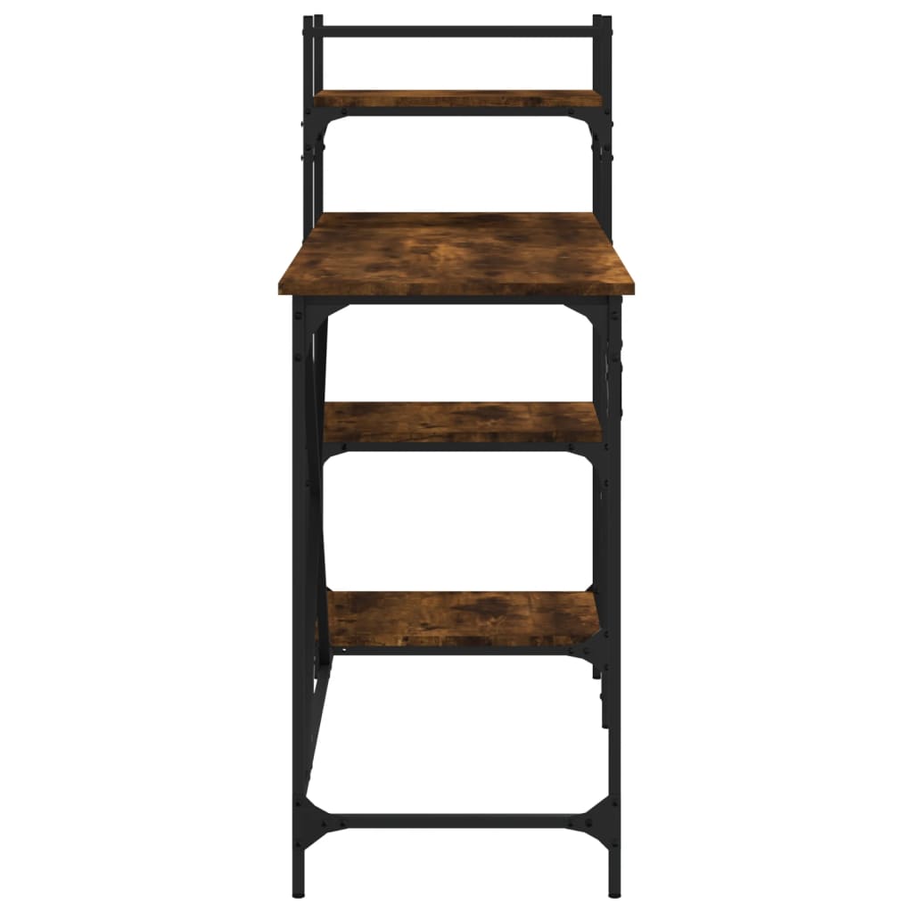 vidaXL Γραφείο Υπολογιστή με Ράφια Καπνιστή Δρυς 120 x 47 x 109 εκ.