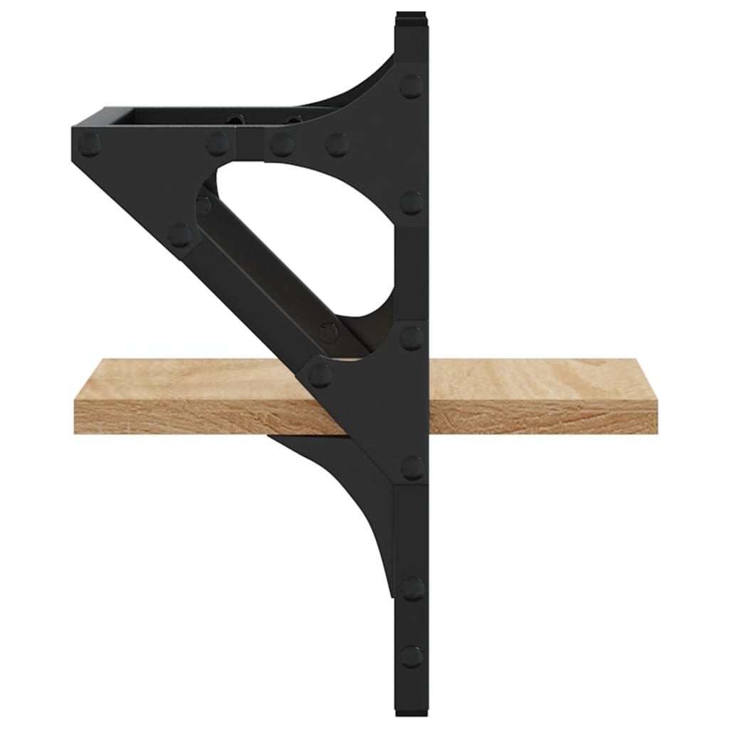 vidaXL Ράφια Τοίχου με Μπάρα 2 τεμ. Sonoma Δρυς 20 x 25 x 30 εκ.