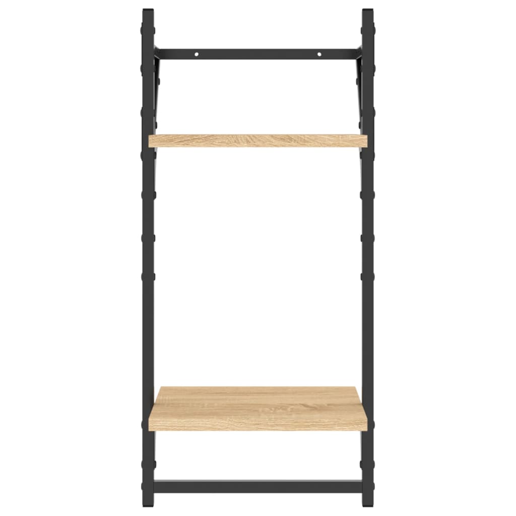 vidaXL Ράφια Τοίχου Σετ 6 τεμ. με Μπάρες Sonoma Δρυς από Επεξεργ. ξύλο