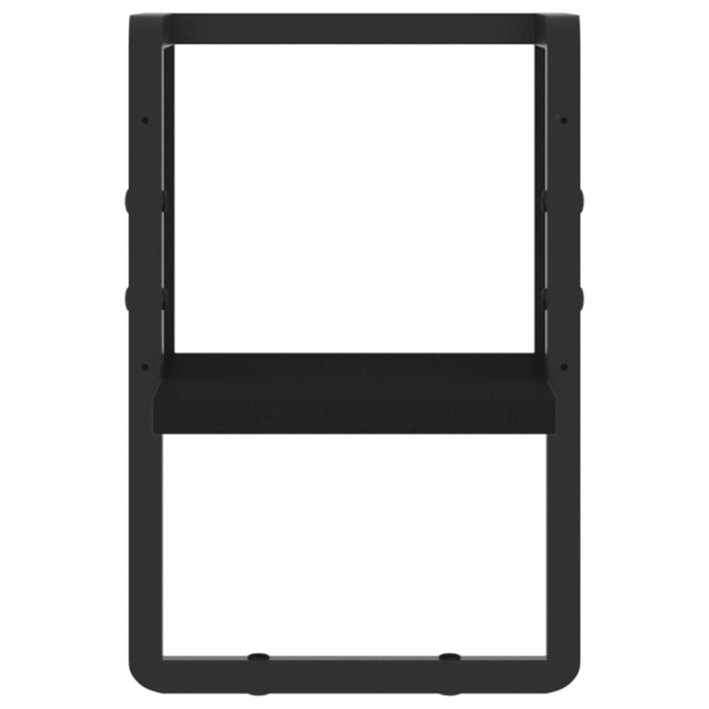 vidaXL Ράφι Τοίχου με Μπάρα Μαύρο 20 x 25 x 30 εκ.
