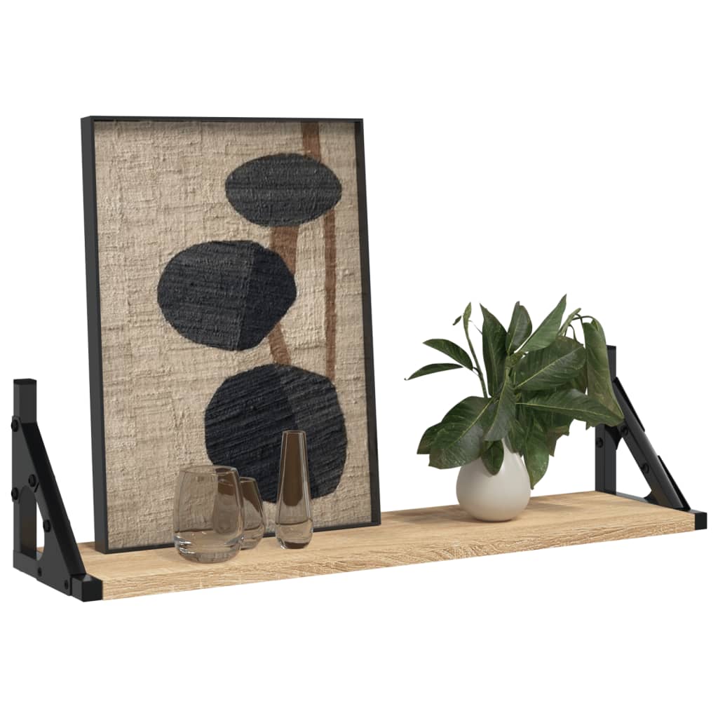 vidaXL Ράφια Τοίχου 2 τεμ. Sonoma Δρυς 60 x 15 x 15,5 εκ.