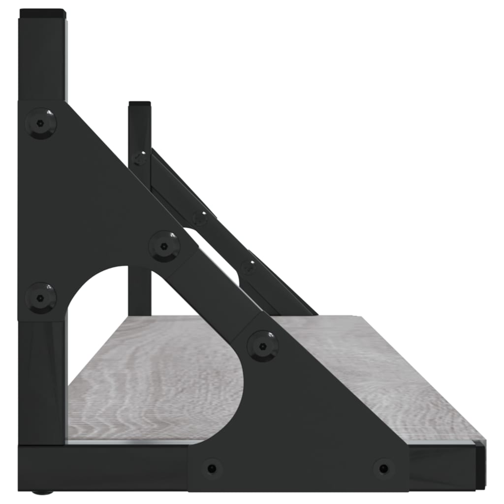 vidaXL Ραφιέρες Τοίχου 2 τεμ. Γκρι Sonoma 80x15x15,5 εκ. Επεξ. Ξύλο