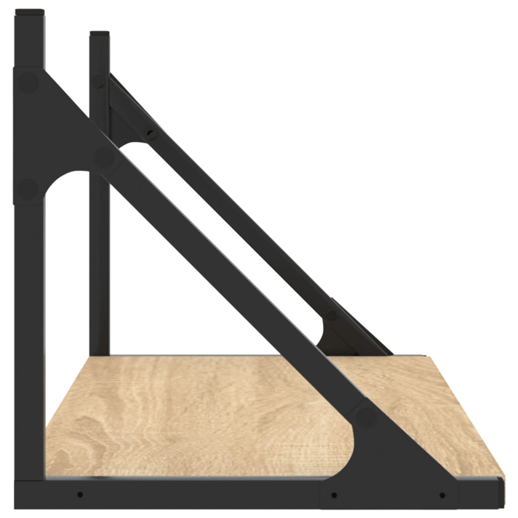 vidaXL Ράφια Τοίχου 2 τεμ. Sonoma Δρυς 60x25x25,5εκ Επεξεργασμένο Ξύλο