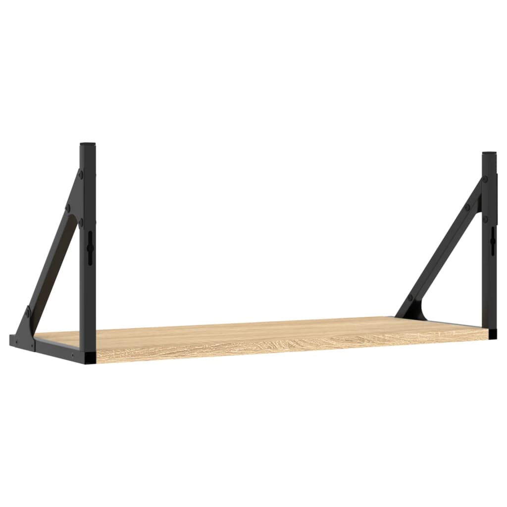vidaXL Ράφια Τοίχου 2 τεμ. Sonoma Δρυς 60x25x25,5εκ Επεξεργασμένο Ξύλο
