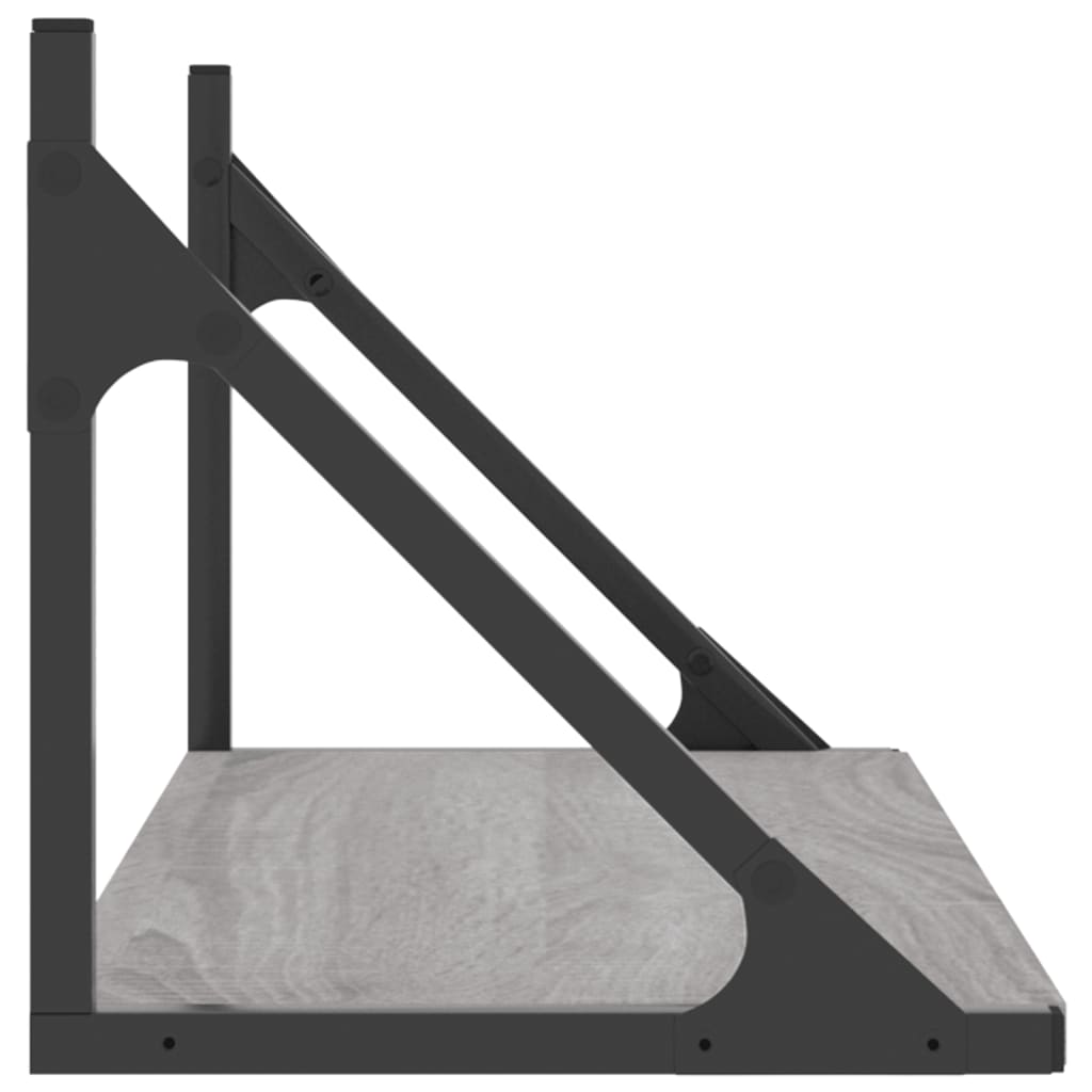 vidaXL Ραφιέρες Τοίχου 2 τεμ. Γκρι Sonoma 60x25x25,5 εκ. Επεξ. Ξύλο