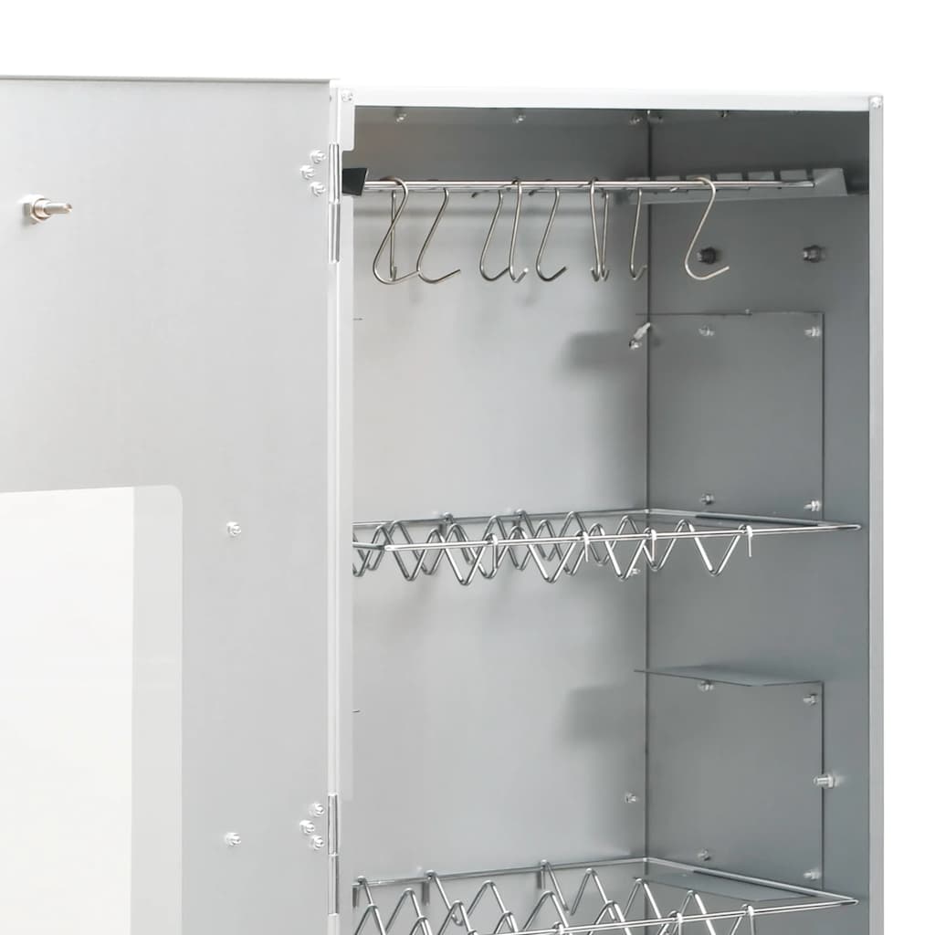 vidaXL Καπνιστήριο Μπάρμπεκιου με Σύστημα Κρύου Καπνού Γαλβαν. Χάλυβας